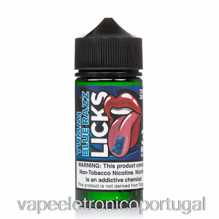 Vape Eletrônico Yummi Blue Framboesa - Licks Roll Upz - 100ml 0mg